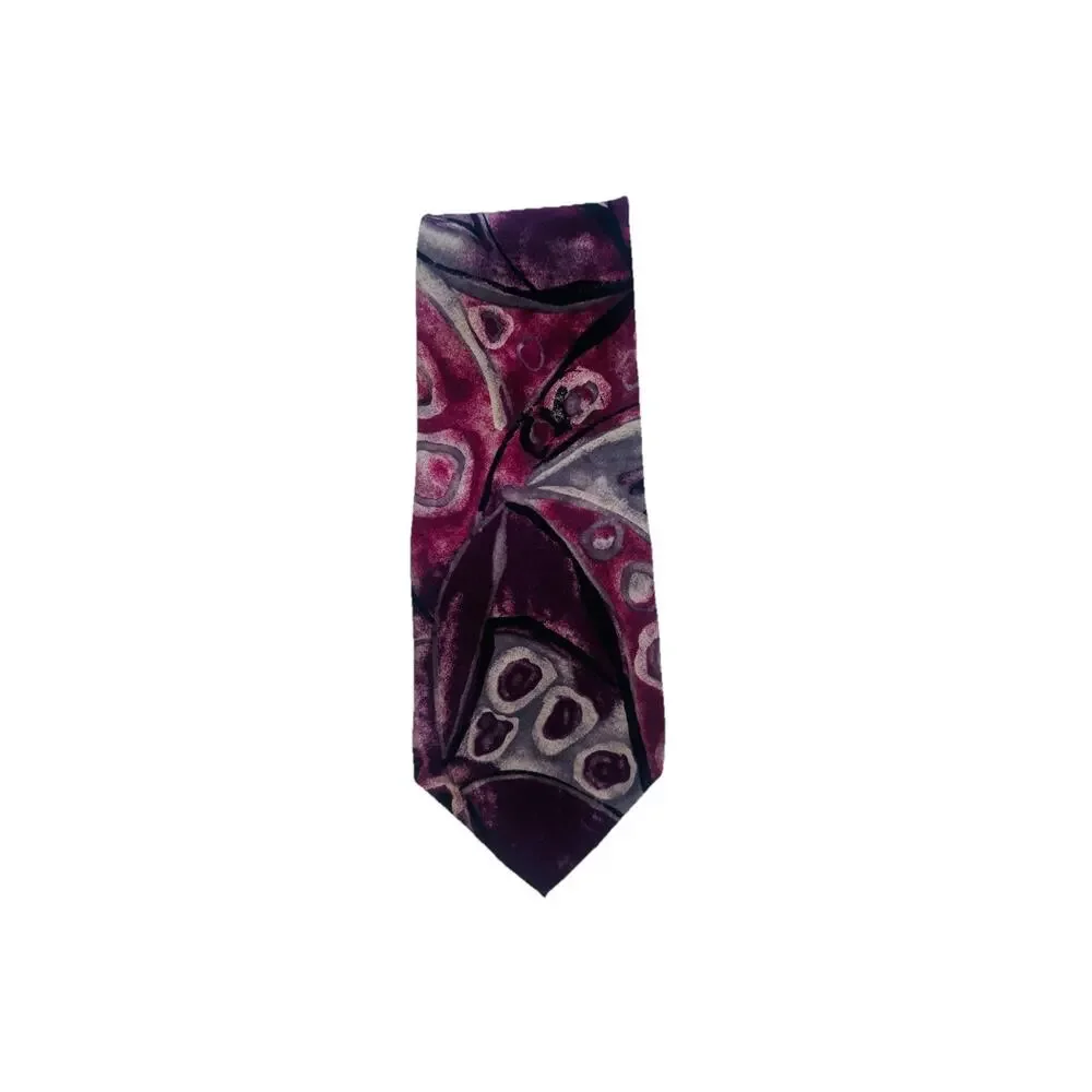 Halston III Men’s Abstract Pattern Silk Neck Tie Classic 4 x 59.5